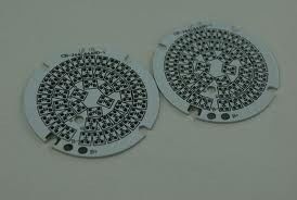 Round Aluminum led pcb boards 2 layer , HASL Finishing , 1.6mm Board Thickness
